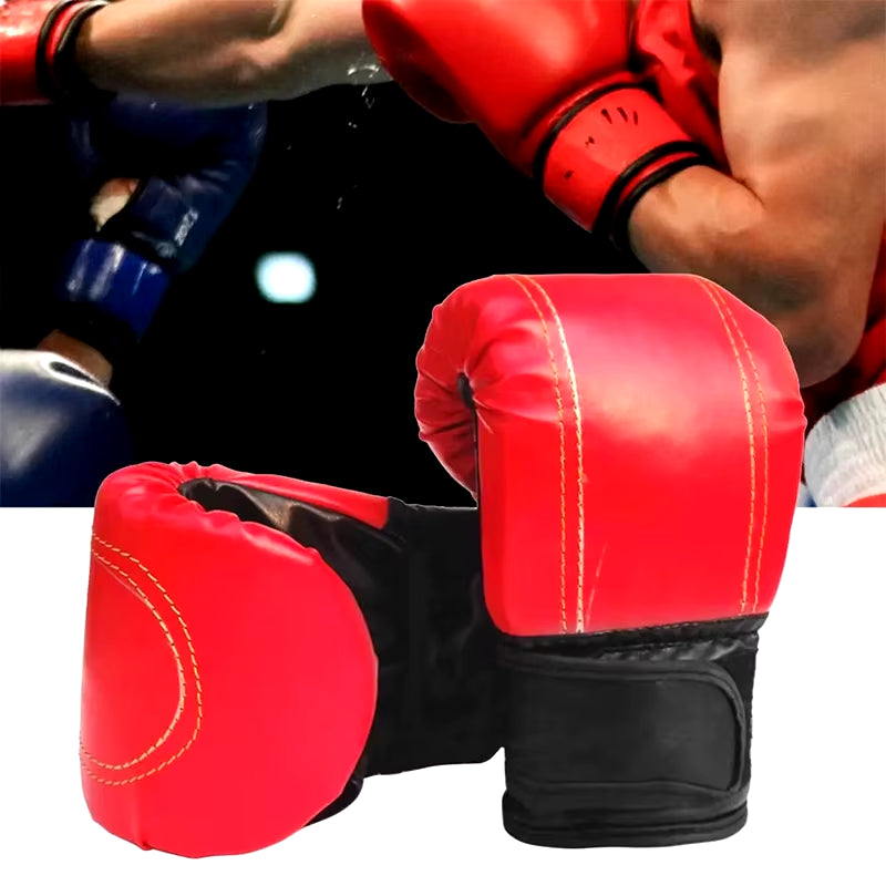1 Pair Boxing Gloves Adults Women Men Boxing Sanda Gloves Unisex Boxing Training Exercise Leather Gloves Sports Protection Mitts
