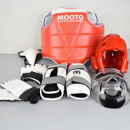 8Pcs Full Set Taekwondo Protective Gear Actual Combat Equipe Thick Competition Martial Arts Combat Protector Set Gear Training