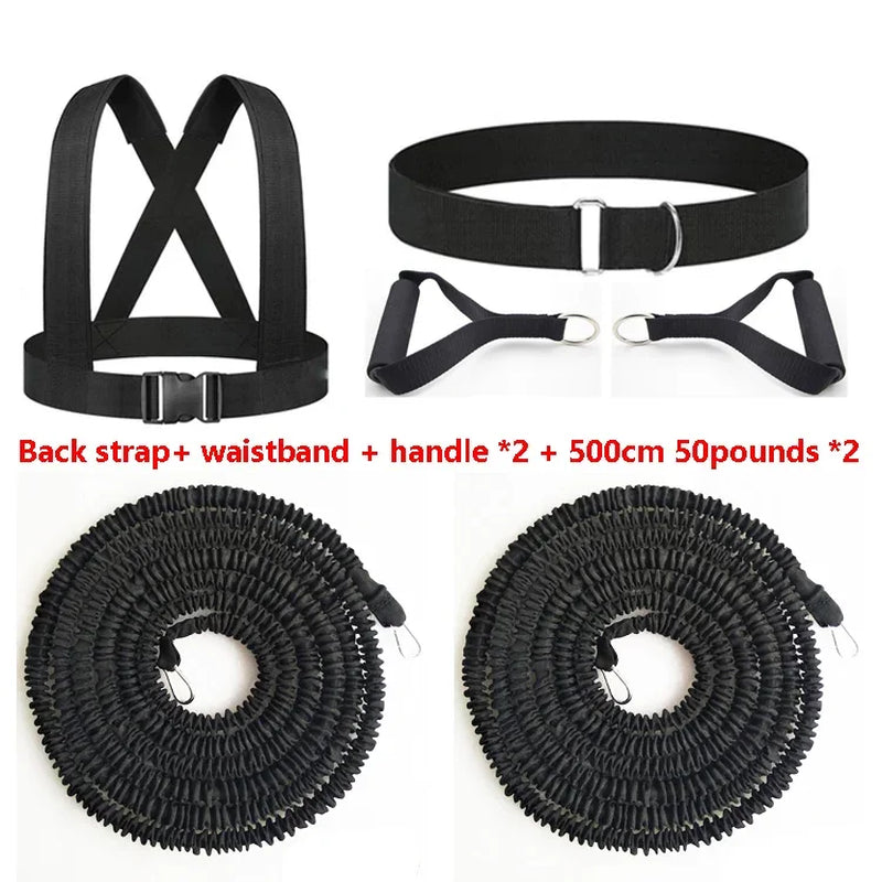 Running Sprint Dash Track and Field Pull Rope Resistance Bands for Football Basketball Powerful Strength Explosive Force