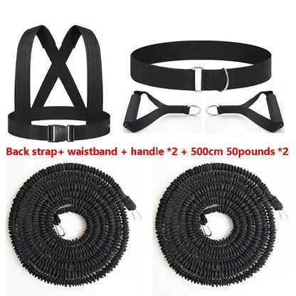 Running Sprint Dash Track and Field Pull Rope Resistance Bands for Football Basketball Powerful Strength Explosive Force