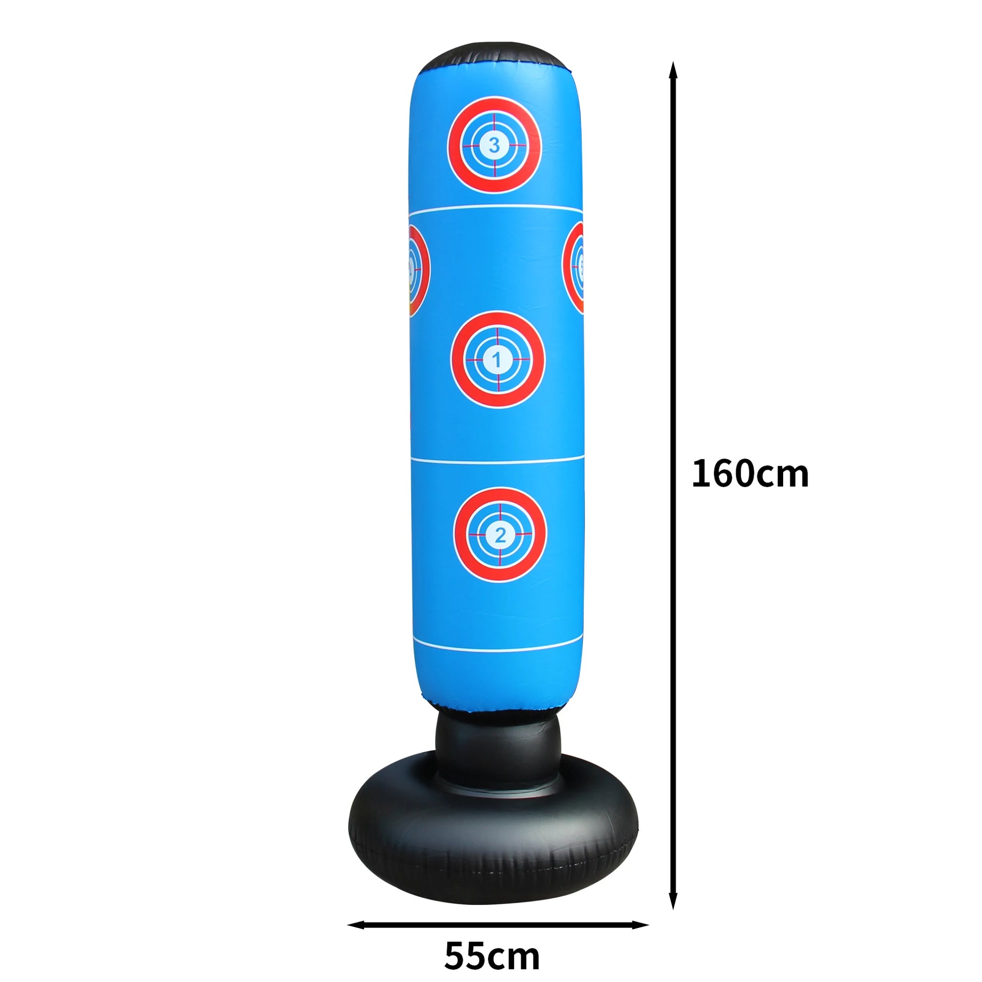 63" Punching Bag for Kids and Adults, Free Standing PVC Inflatable Kid Punching Bag for Aged 3-12, Punching Sandbag for Kicking