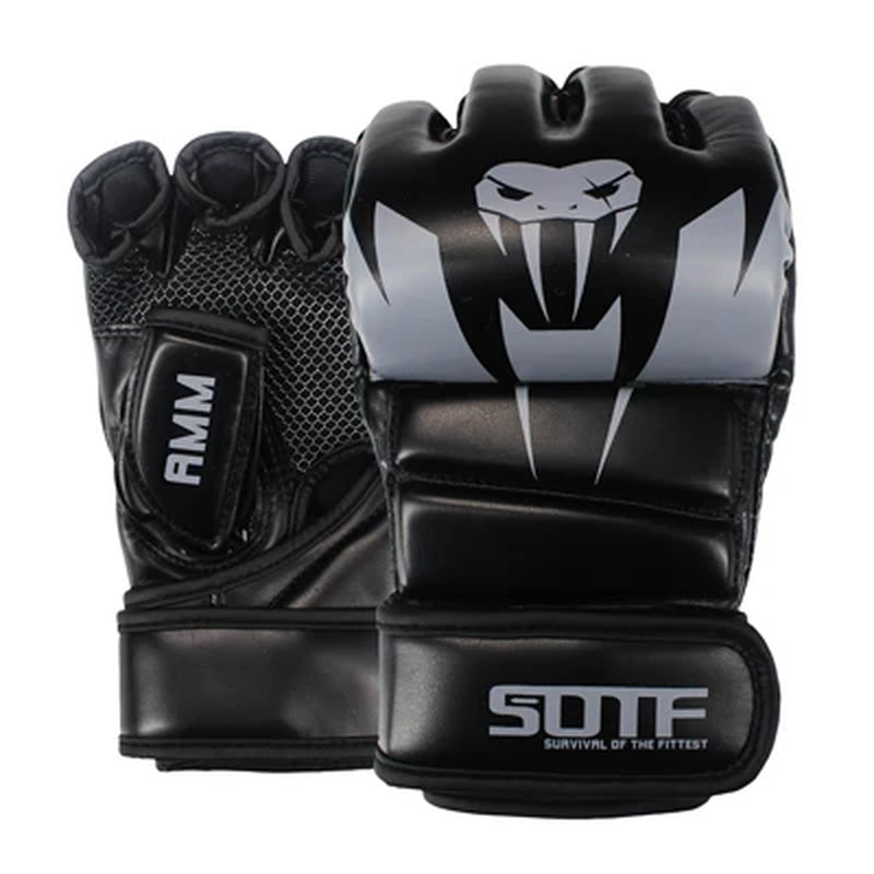 SOTF White MMA Venomous Snake Multicolor Boxing Gloves MMA Gloves Tiger Muay Thai Muay Thai Boxing Fight Glove Sanda Pads Box