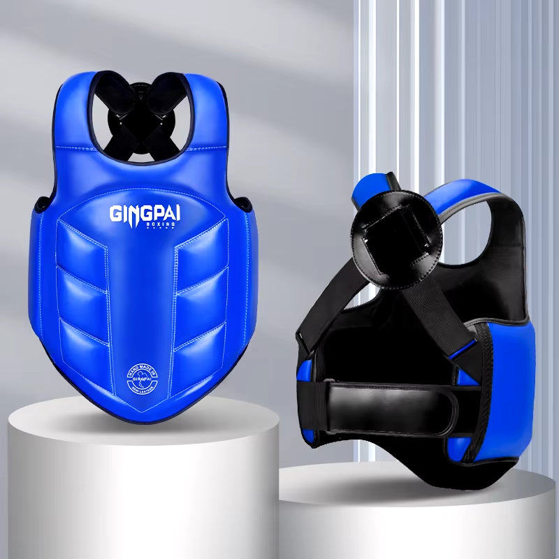 Chest Guard Boxing MMA Kickboxing Body Vest Protector Martial Arts WTF Reversible Rib Shield Taekwondo Target Training Uniform