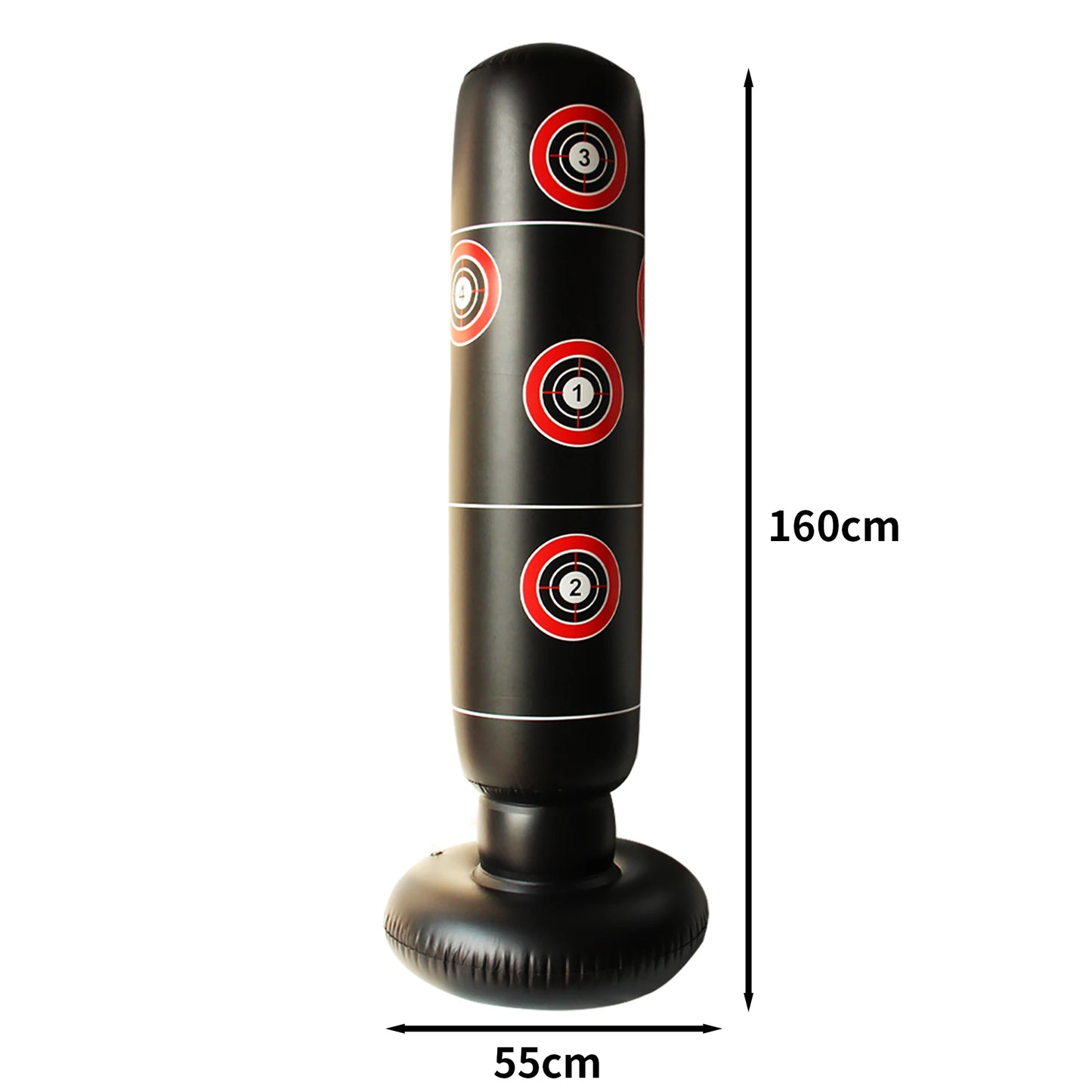 63" Punching Bag for Kids and Adults, Free Standing PVC Inflatable Kid Punching Bag for Aged 3-12, Punching Sandbag for Kicking