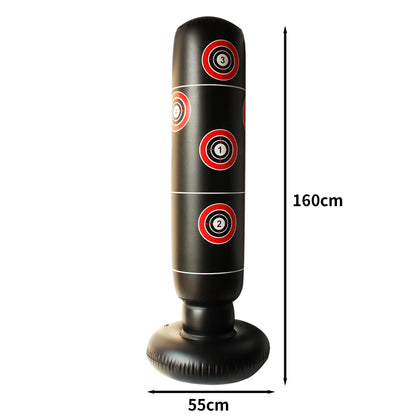 63" Punching Bag for Kids and Adults, Free Standing PVC Inflatable Kid Punching Bag for Aged 3-12, Punching Sandbag for Kicking