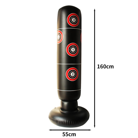 63" Punching Bag for Kids and Adults, Free Standing PVC Inflatable Kid Punching Bag for Aged 3-12, Punching Sandbag for Kicking