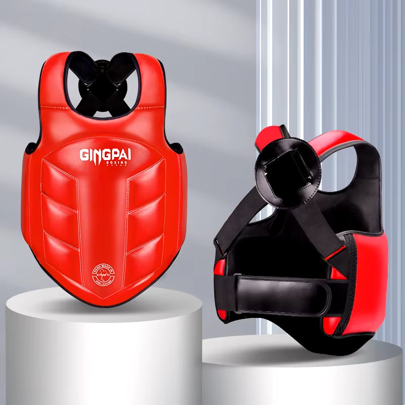 Chest Guard Boxing MMA Kickboxing Body Vest Protector Martial Arts WTF Reversible Rib Shield Taekwondo Target Training Uniform